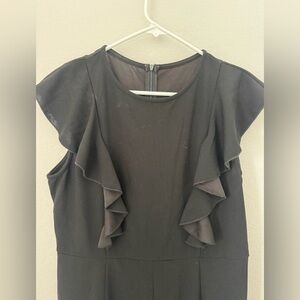 Elegant Black Ruffled Jumpsuit